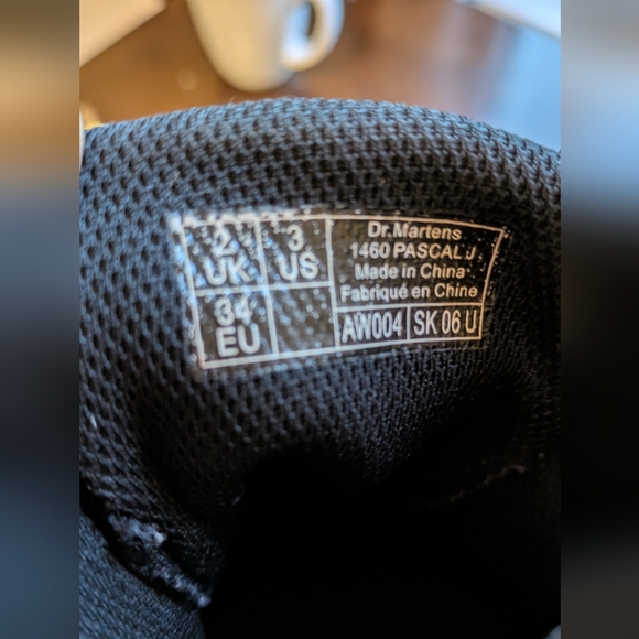 Dr Martens Black Suede Kids Boots. Lace-Up Boots With Side Zipper. Size 3 - Picture 7 of 9